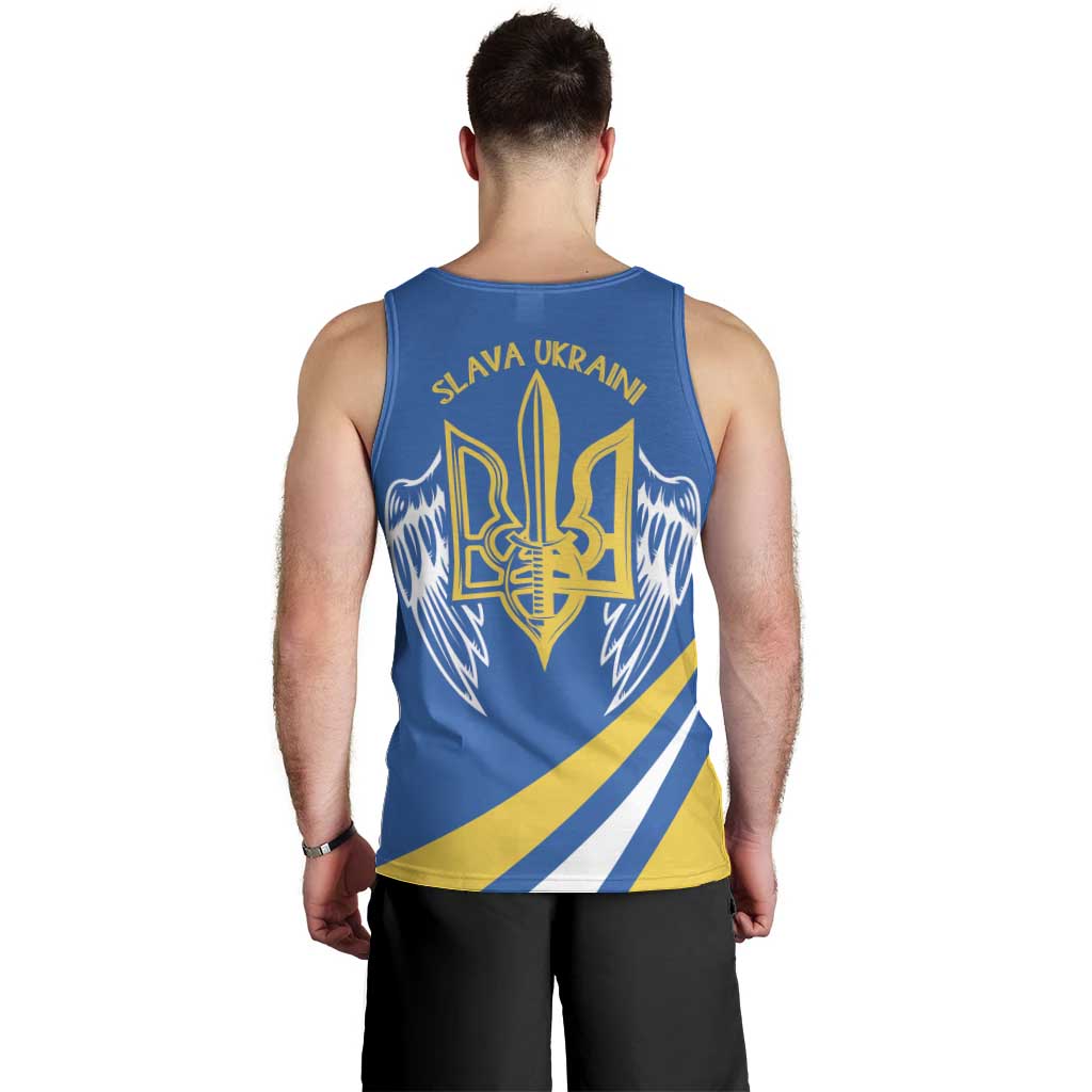 Ukraine Stylized Tryzub Men Tank Top Slava Ukraini