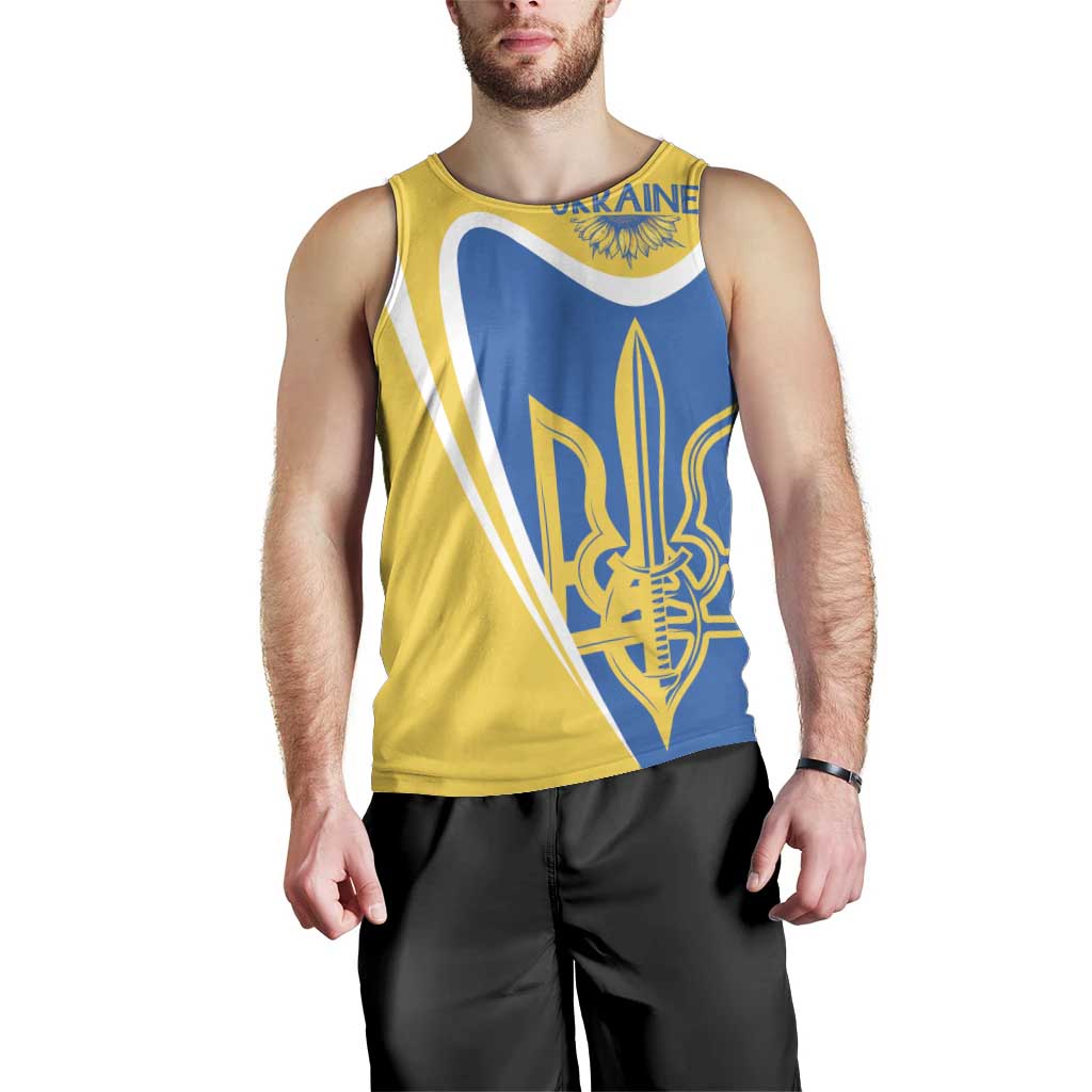 Ukraine Stylized Tryzub Men Tank Top Slava Ukraini