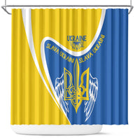 Ukraine Stylized Tryzub Shower Curtain Slava Ukraini