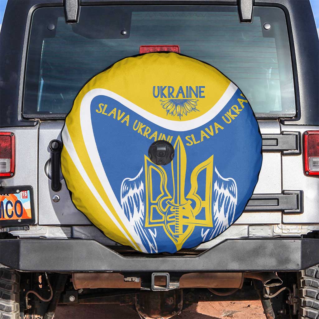 Ukraine Stylized Tryzub Spare Tire Cover Slava Ukraini