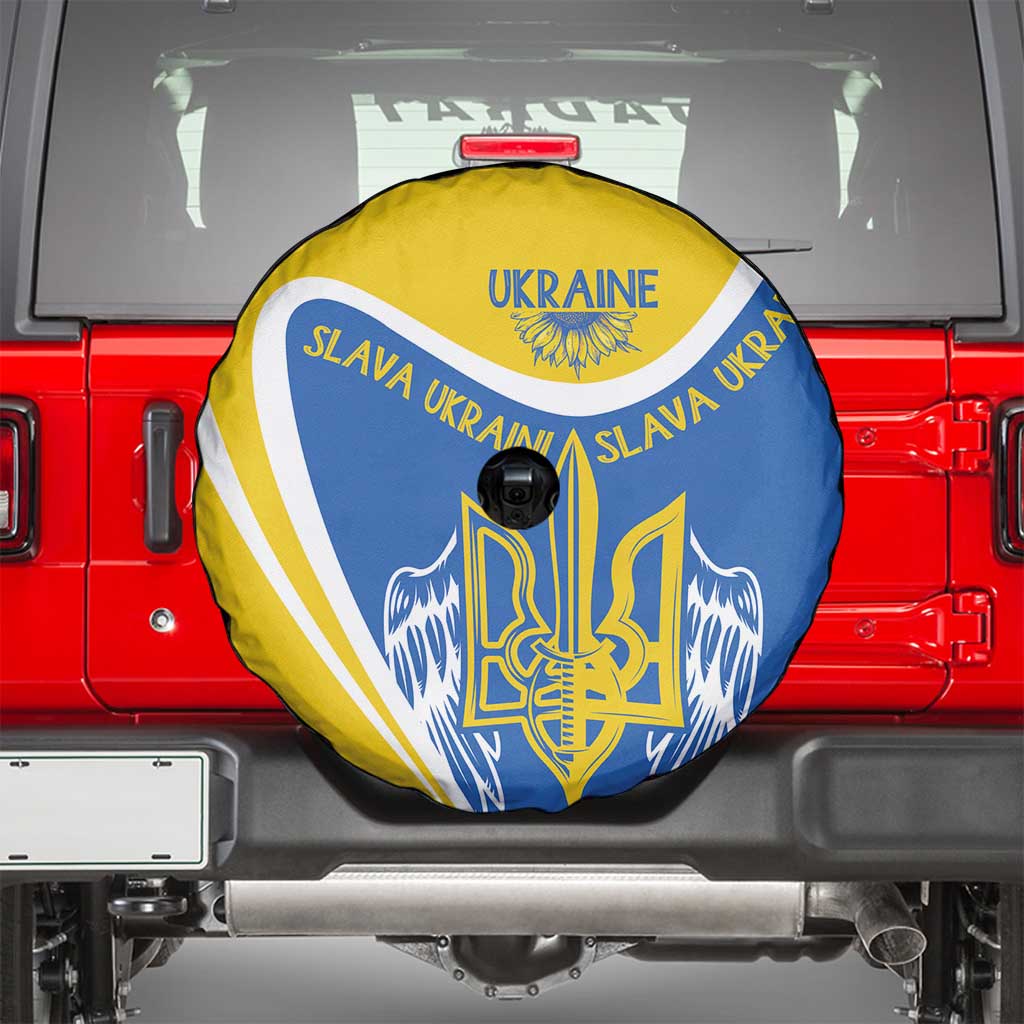 Ukraine Stylized Tryzub Spare Tire Cover Slava Ukraini