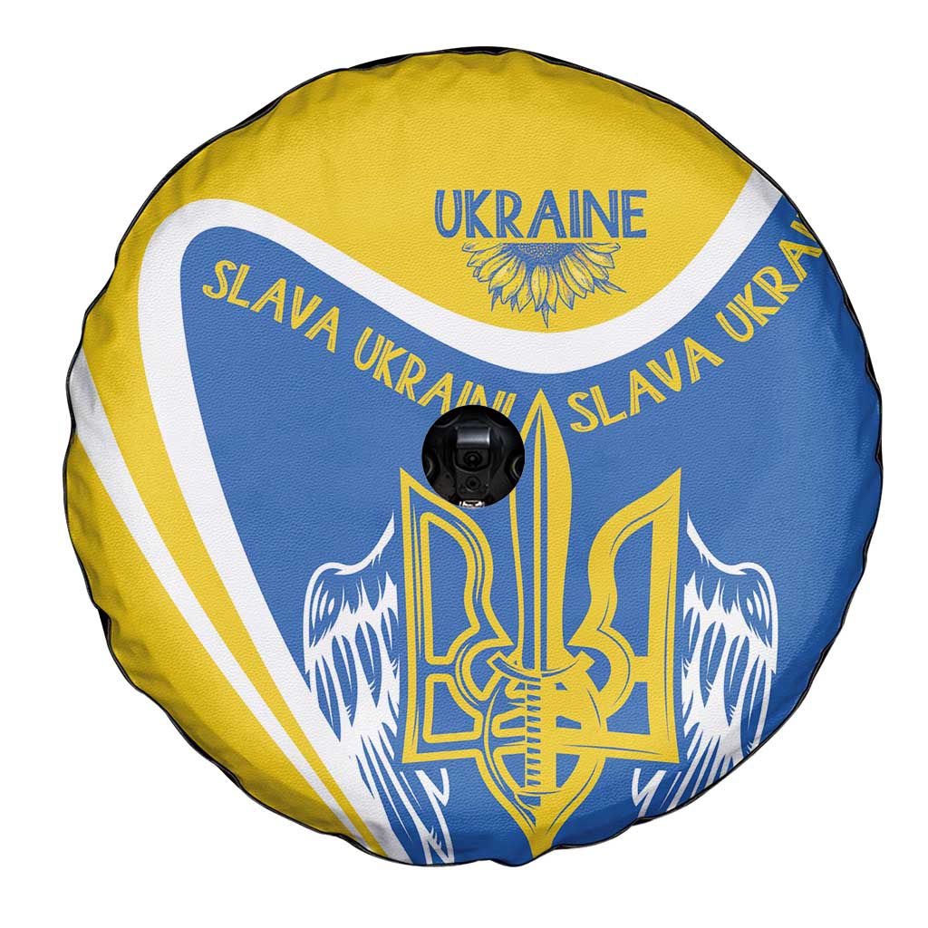 Ukraine Stylized Tryzub Spare Tire Cover Slava Ukraini