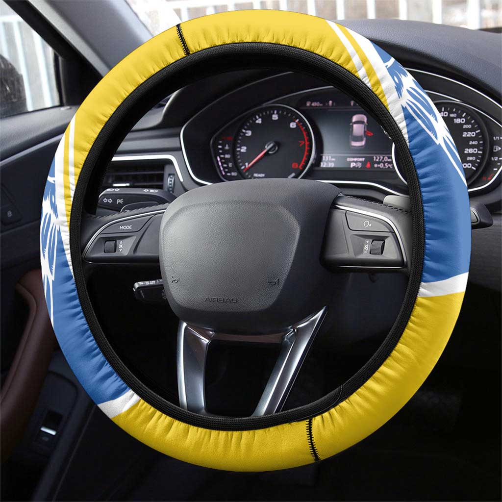 Ukraine Stylized Tryzub Steering Wheel Cover Slava Ukraini