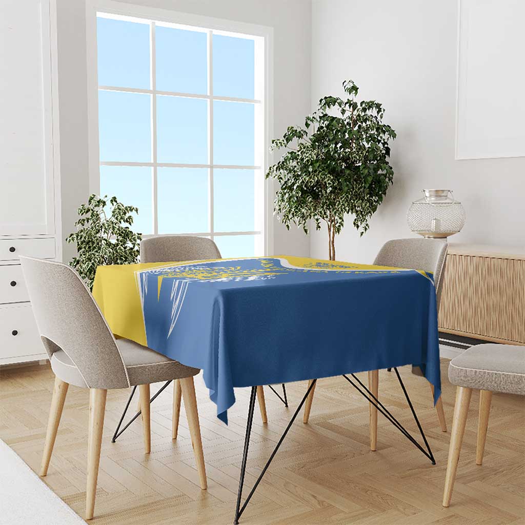 Ukraine Stylized Tryzub Tablecloth Slava Ukraini