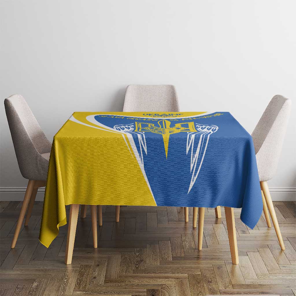Ukraine Stylized Tryzub Tablecloth Slava Ukraini