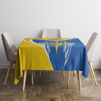 Ukraine Stylized Tryzub Tablecloth Slava Ukraini