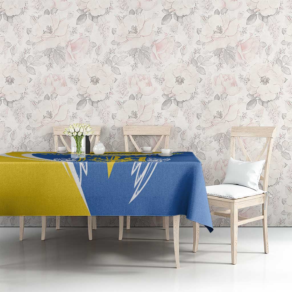 Ukraine Stylized Tryzub Tablecloth Slava Ukraini