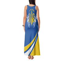Ukraine Stylized Tryzub Tank Maxi Dress Slava Ukraini