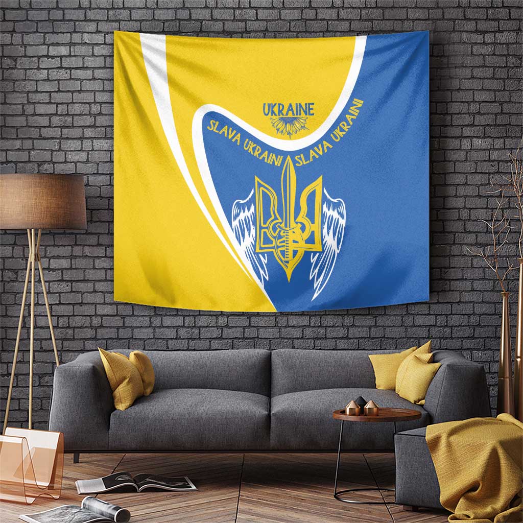 Ukraine Stylized Tryzub Tapestry Slava Ukraini