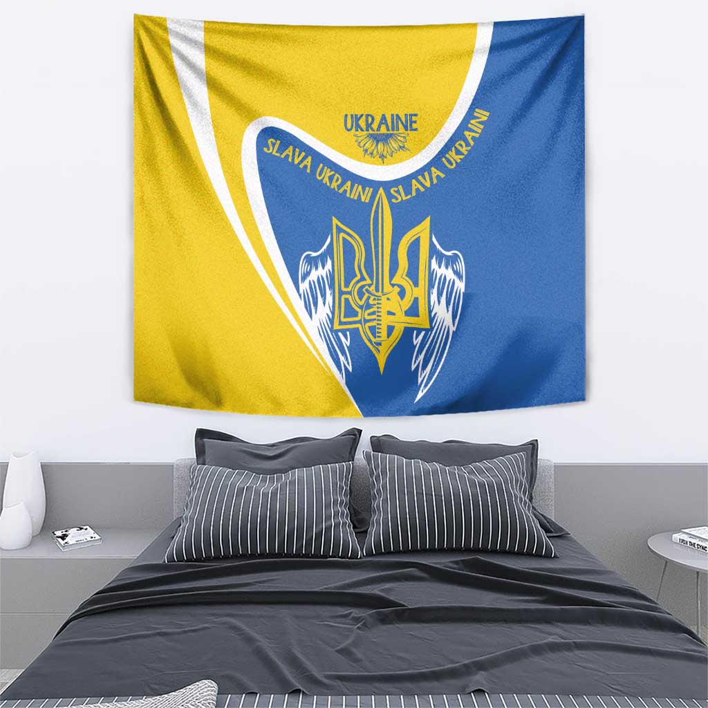 Ukraine Stylized Tryzub Tapestry Slava Ukraini