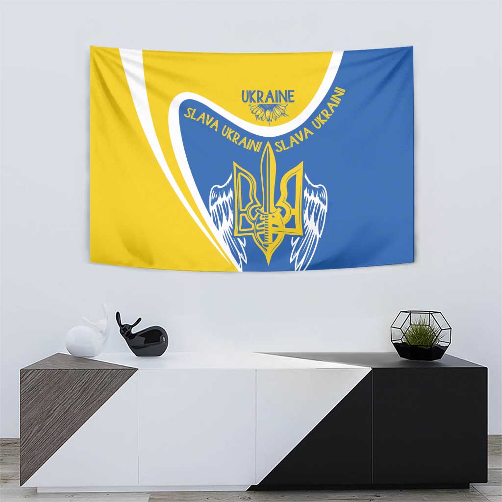 Ukraine Stylized Tryzub Tapestry Slava Ukraini