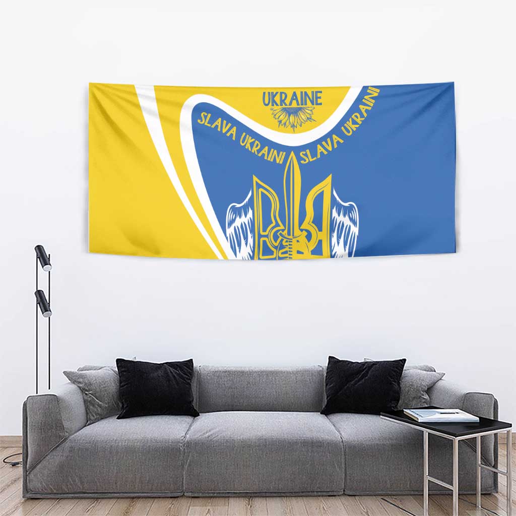 Ukraine Stylized Tryzub Tapestry Slava Ukraini