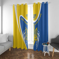 Ukraine Stylized Tryzub Window Curtain Slava Ukraini