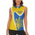 Ukraine Stylized Tryzub Women Sleeveless Polo Shirt Slava Ukraini