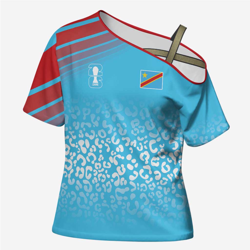 DR Congo WC2026 Custom Guernsey Leopard Inspired Cross Shoulder Shirt