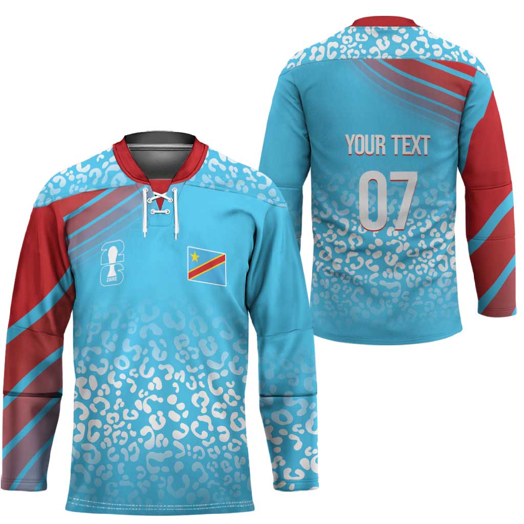 DR Congo WC2026 Custom Guernsey Leopard Inspired Hockey Jersey