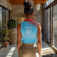 DR Congo WC2026 Custom Guernsey Leopard Inspired Women Sleeveless Polo Shirt