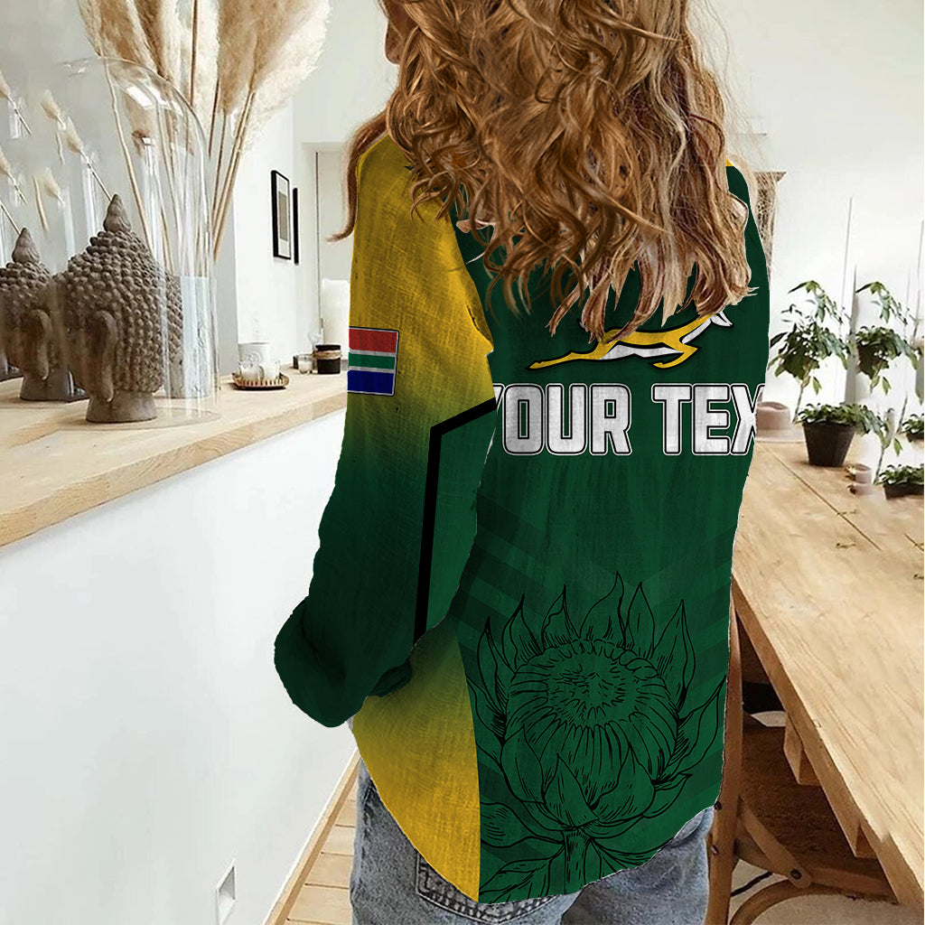 South Africa Rugby 2023 Women Casual Shirt Bokke Champions - Wonder Print Shop