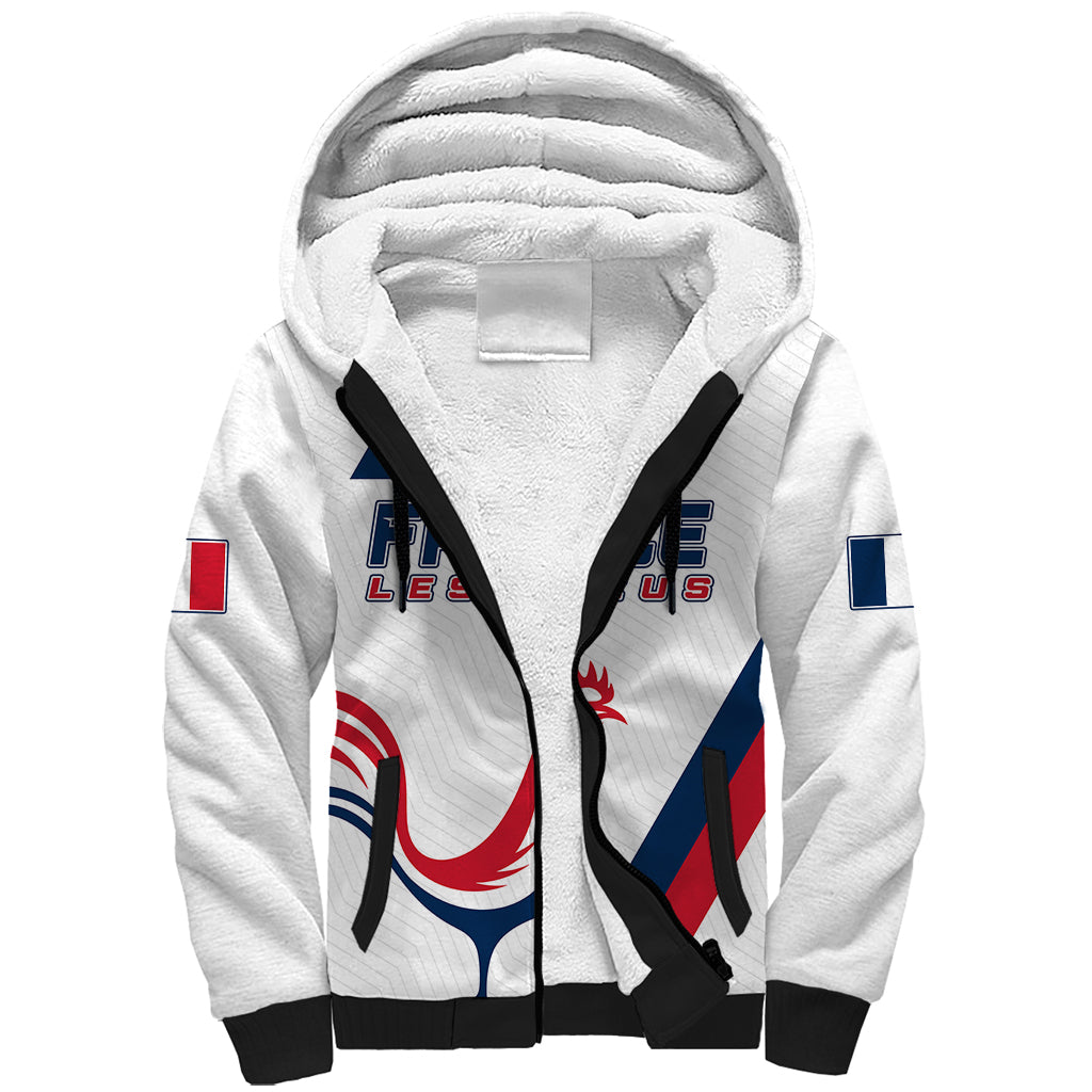 France Rugby 2023 Sherpa Hoodie Les Blues Roosters - Wonder Print Shop