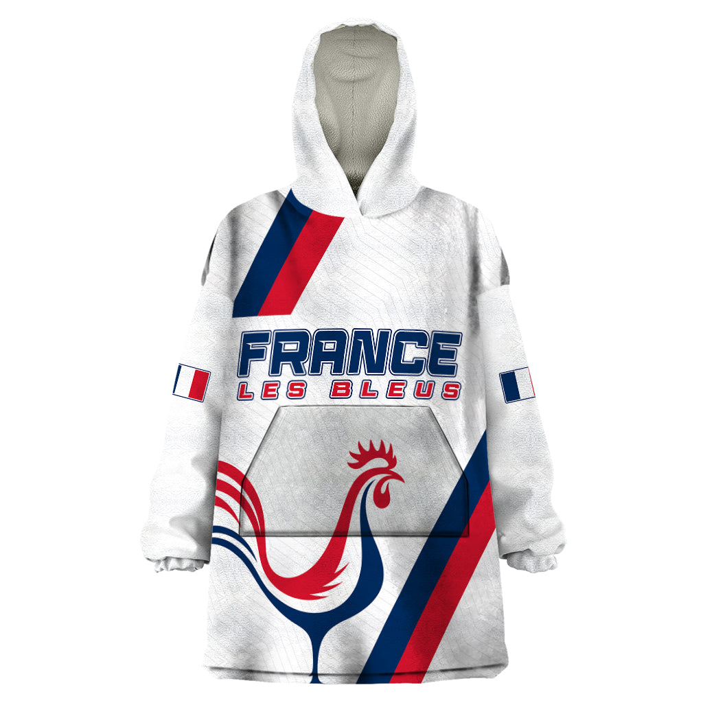 France Rugby 2023 Wearable Blanket Hoodie Les Blues Roosters - Wonder Print Shop