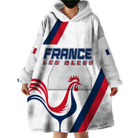 France Rugby 2023 Wearable Blanket Hoodie Les Blues Roosters - Wonder Print Shop
