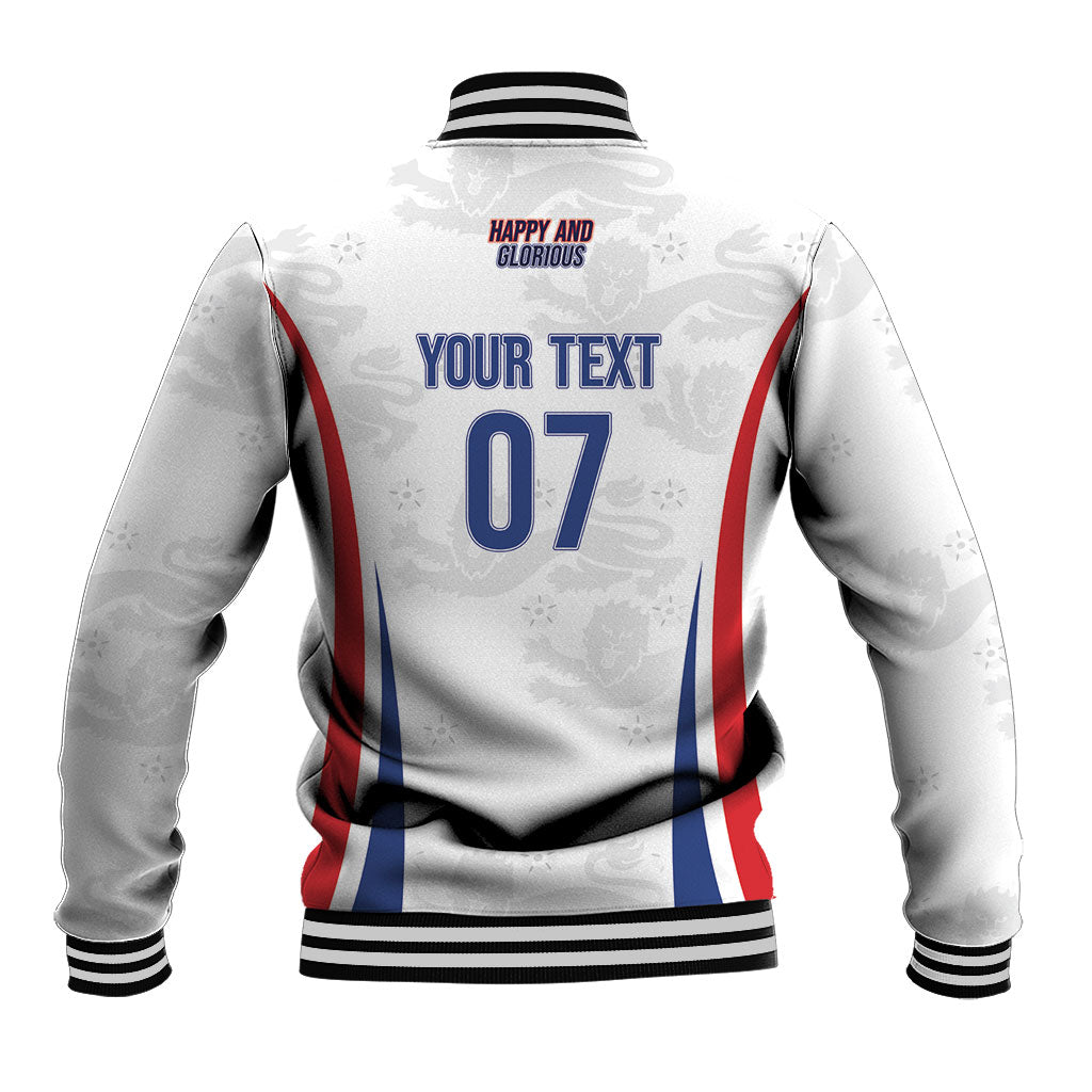 England Football WC2026 Custom Baseball Jacket Three Lions - Happy And Glorious