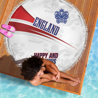 England Football WC2026 Beach Blanket Three Lions - Happy And Glorious