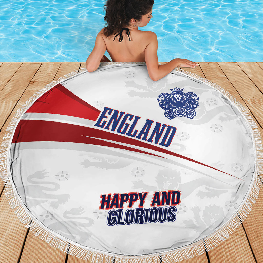 England Football WC2026 Beach Blanket Three Lions - Happy And Glorious