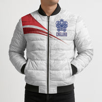 England Football WC2026 Custom Bomber Puffer Jacket Three Lions - Happy And Glorious