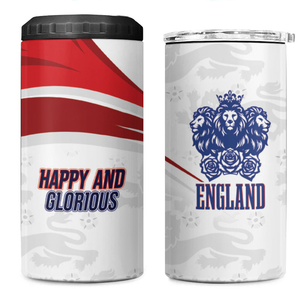 England Football WC2026 4 in 1 Can Cooler Tumbler Three Lions - Happy And Glorious