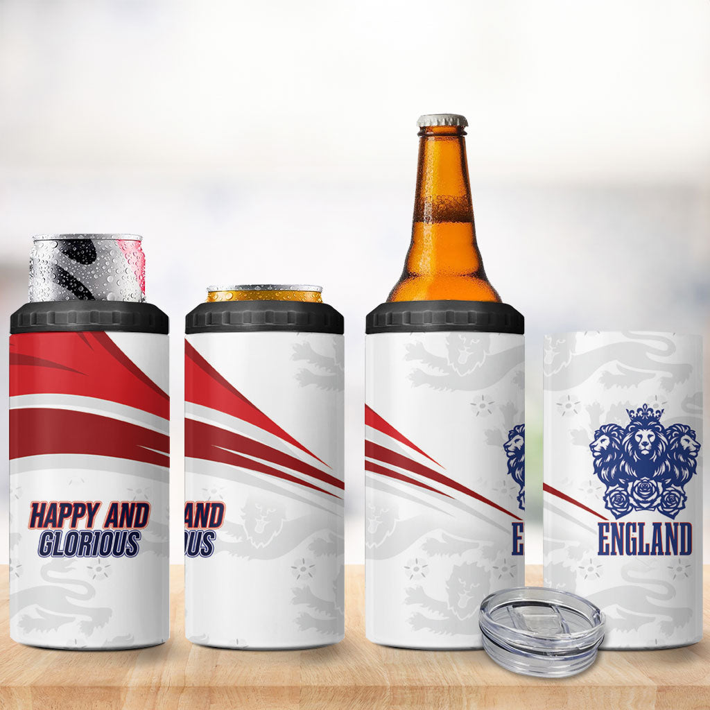 England Football WC2026 4 in 1 Can Cooler Tumbler Three Lions - Happy And Glorious
