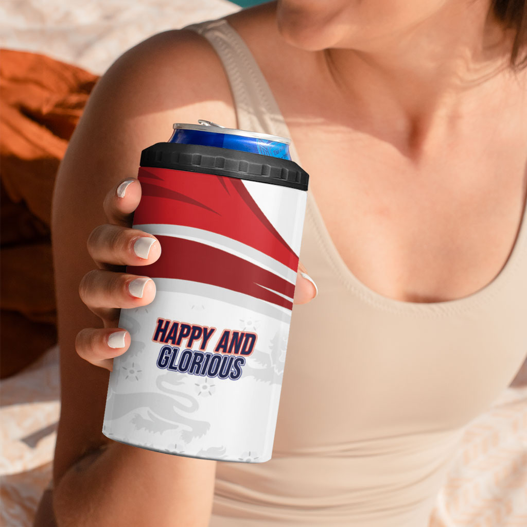 England Football WC2026 4 in 1 Can Cooler Tumbler Three Lions - Happy And Glorious