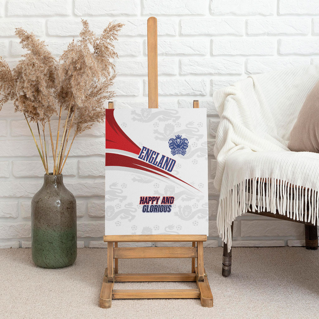 England Football WC2026 Canvas Wall Art Three Lions - Happy And Glorious