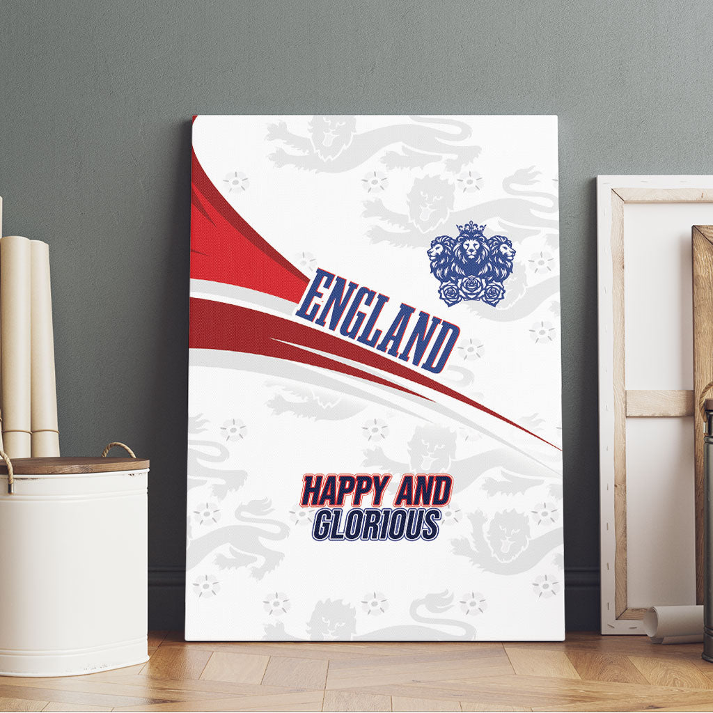England Football WC2026 Canvas Wall Art Three Lions - Happy And Glorious