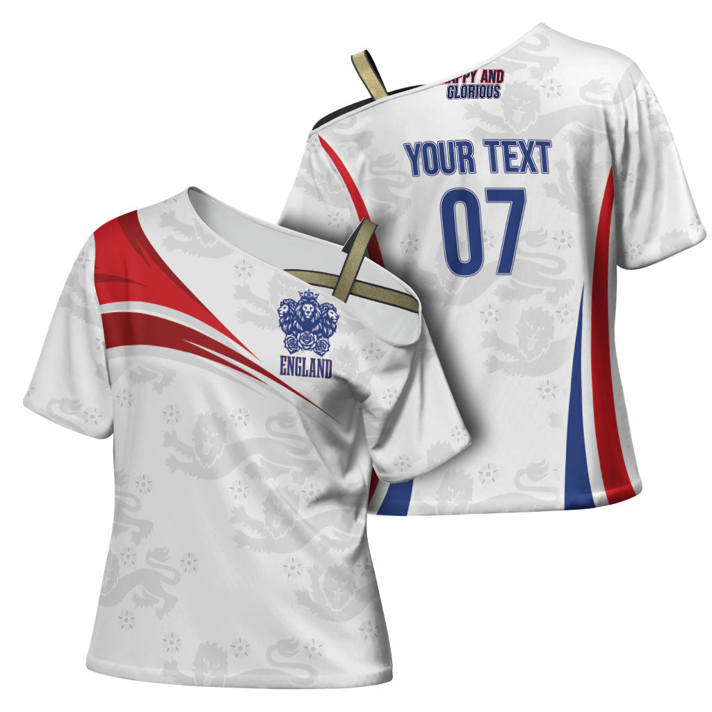 England Football WC2026 Custom Cross Shoulder Shirt Three Lions - Happy And Glorious