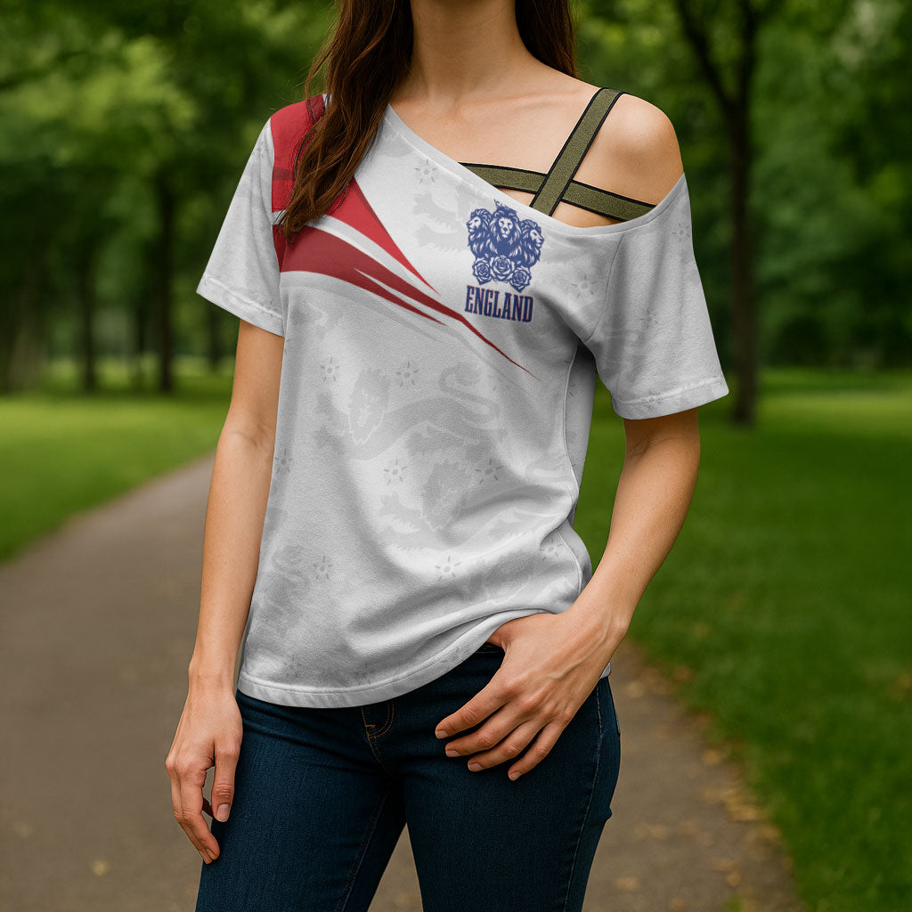 England Football WC2026 Custom Cross Shoulder Shirt Three Lions - Happy And Glorious
