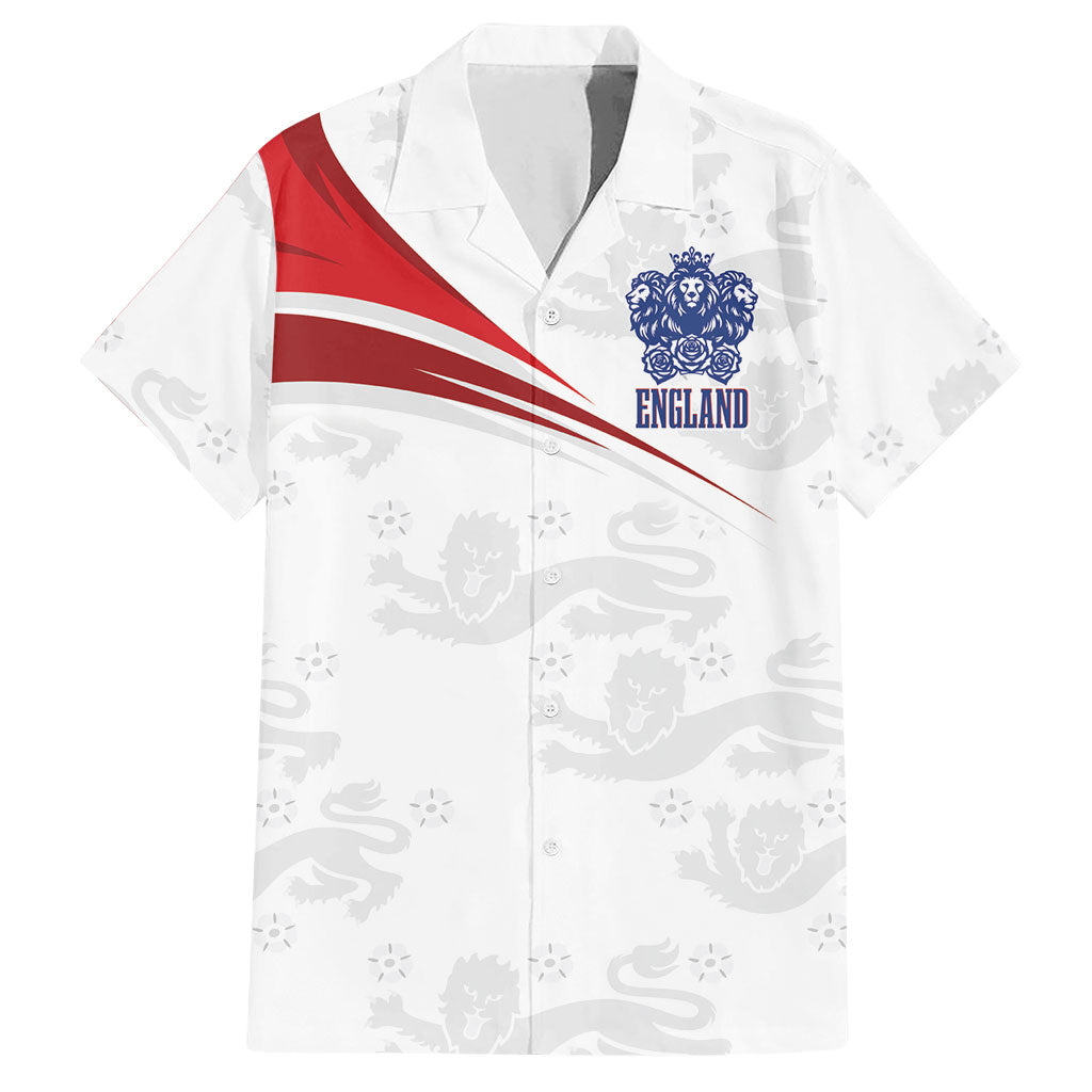 England Football WC2026 Custom Hawaiian Shirt Three Lions - Happy And Glorious