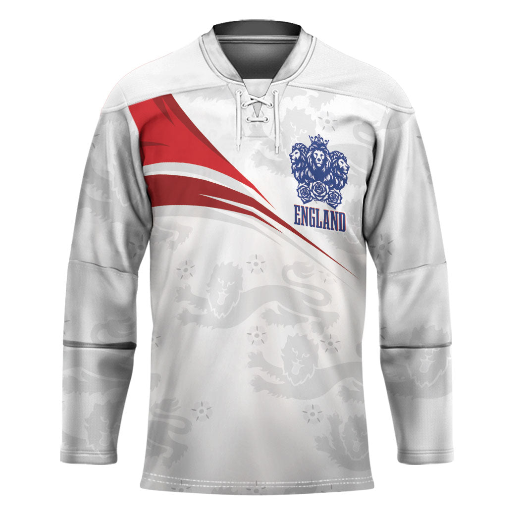 England Football WC2026 Custom Hockey Jersey Three Lions - Happy And Glorious