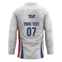 England Football WC2026 Custom Hockey Jersey Three Lions - Happy And Glorious