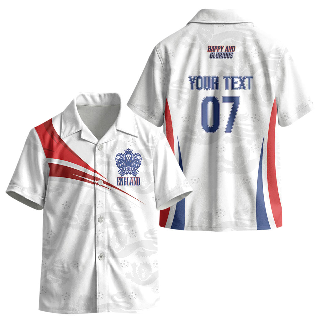 England Football WC2026 Custom Kid Hawaiian Shirt Three Lions - Happy And Glorious LT7