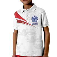 England Football WC2026 Custom Kid Polo Shirt Three Lions - Happy And Glorious