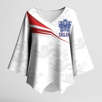 England Football WC2026 Custom Kimono Sleeve Blouse Three Lions - Happy And Glorious