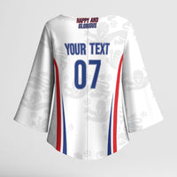 England Football WC2026 Custom Kimono Sleeve Blouse Three Lions - Happy And Glorious