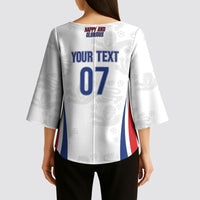 England Football WC2026 Custom Kimono Sleeve Blouse Three Lions - Happy And Glorious