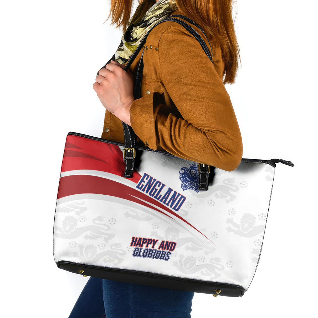 England Football WC2026 Leather Tote Bag Three Lions - Happy And Glorious