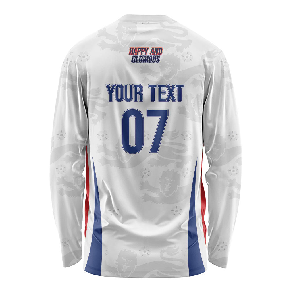 England Football WC2026 Custom Long Sleeve Shirt Three Lions - Happy And Glorious