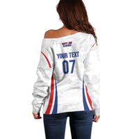 England Football WC2026 Custom Off Shoulder Sweater Three Lions - Happy And Glorious