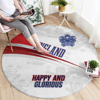 England Football WC2026 Round Carpet Three Lions - Happy And Glorious