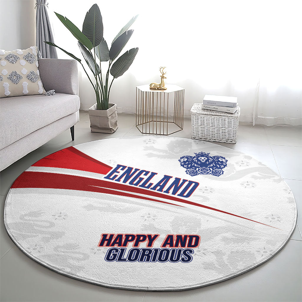 England Football WC2026 Round Carpet Three Lions - Happy And Glorious