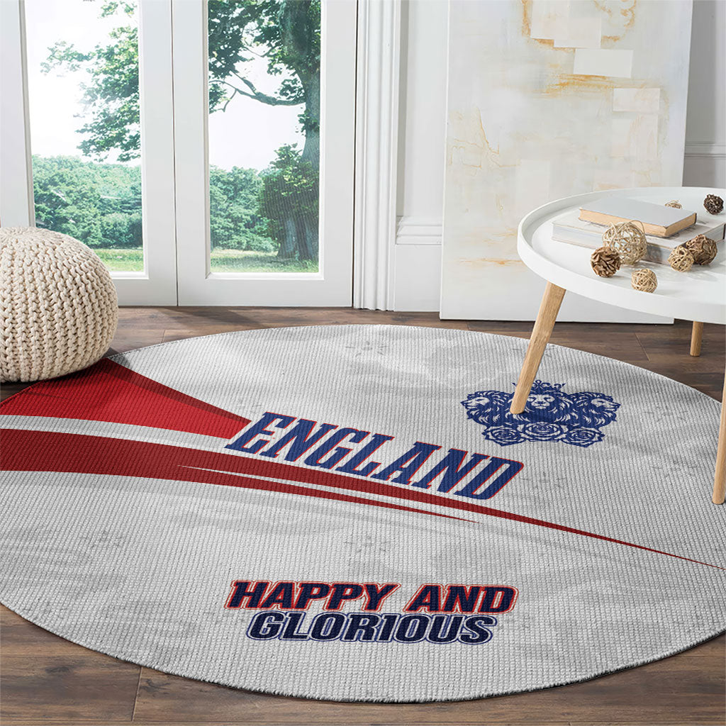 England Football WC2026 Round Carpet Three Lions - Happy And Glorious